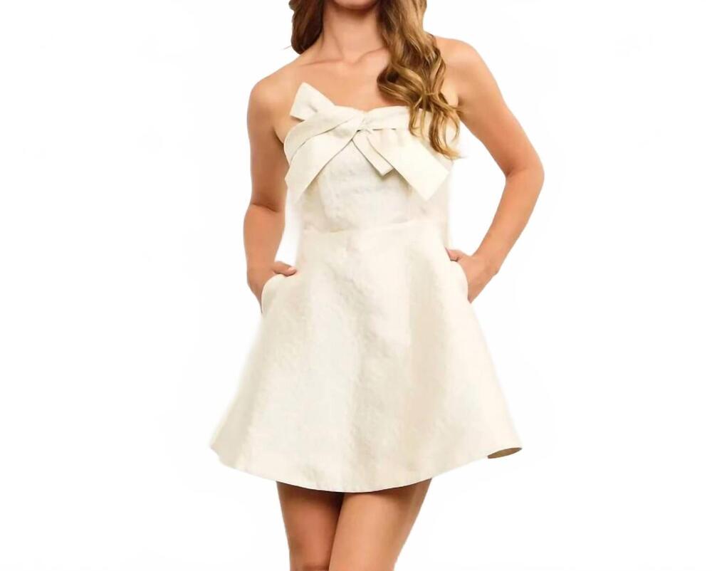 NEW JODIFL tie embroidered floral dress in ecru